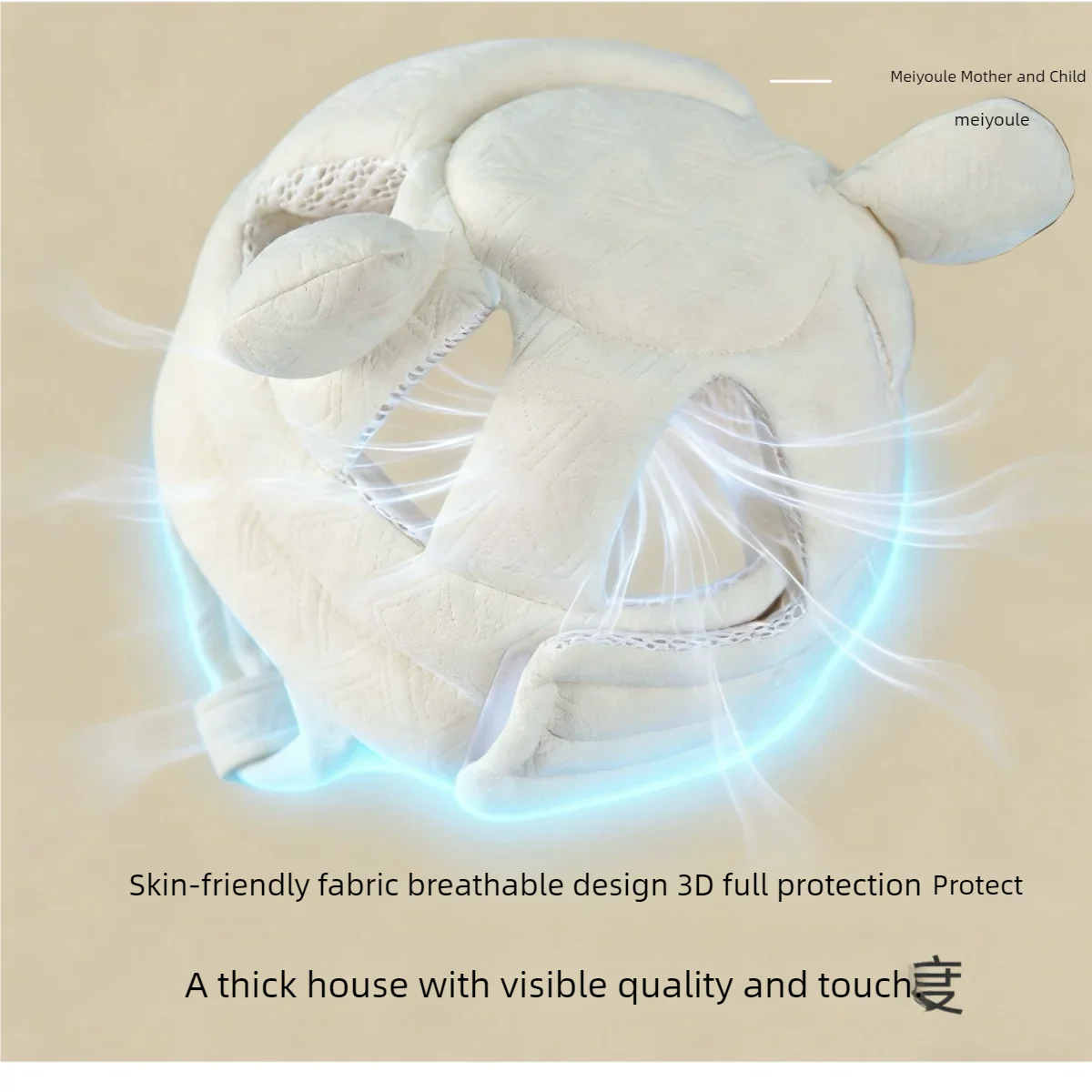 Gorro Protector Anticolisión Engrosado, Casco de Seguridad para Bebés, Suave y Cómodo, Protección Integral para la Cabeza, Ajustable