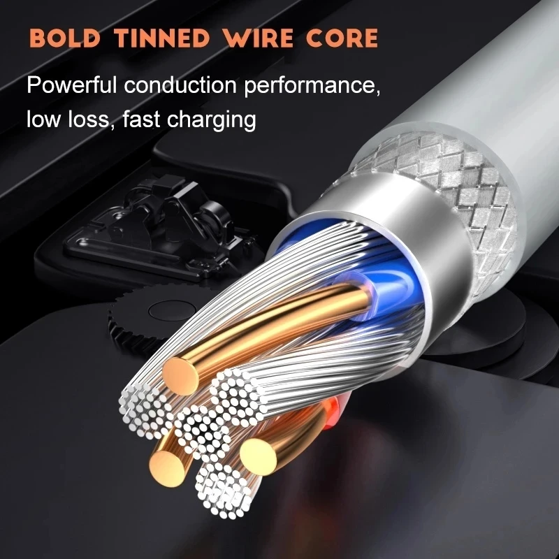 NNBILI 1-3 uds 10A 100W tipo C Cable de carga súper rápida Cable de datos para Huawei OPPO vivo carga rápida, no iPhone, xiaomi, samsung