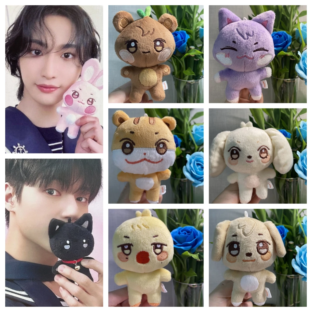 LLavero de muñeca de tienda emergente de 10CM, llavero con colgante de felpa bonito de dibujos animados de ANITEEZ, accesorios para bolso, regalos para seguidores de Kpop Yunho Yeosang