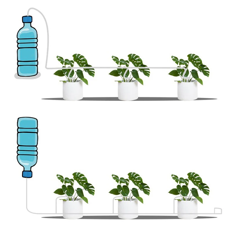 Kit de riego por goteo para jardín con válvula reguladora, dispositivo de riego de plantas en maceta, manguera de 4/7mm, ahorro de riego, microgotero para invernadero