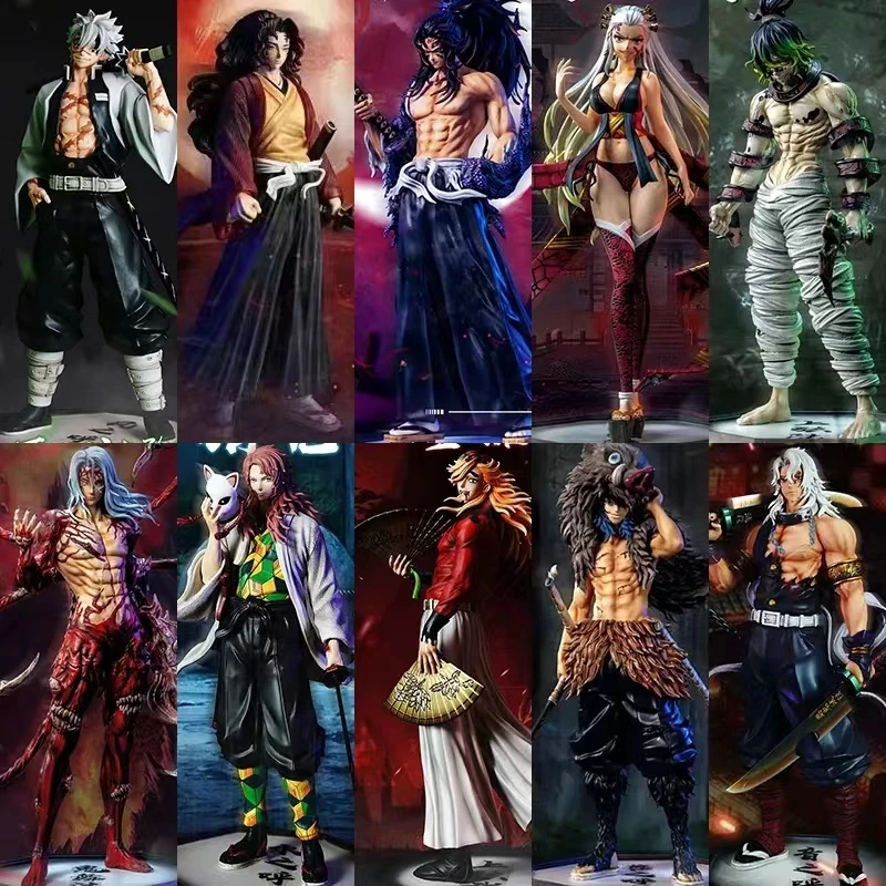 Anime Demon Slayer Kimetsu No Yaiba figura Giyuutarou Daki Kokushibo Tsugikuni Yoriichi Douma Inosuke modelo de figuras de acción Juguetes
