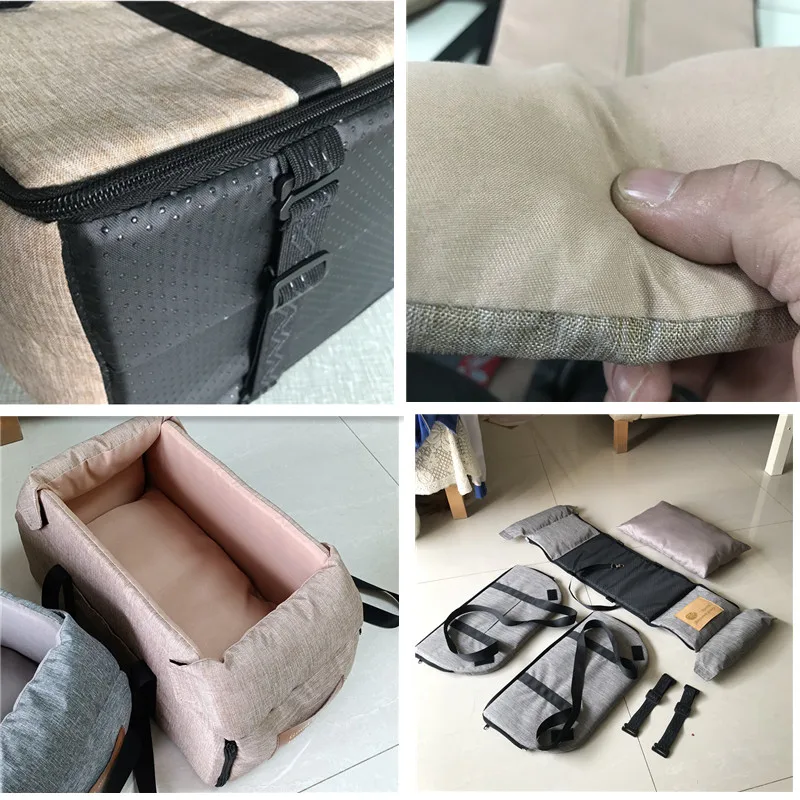 Cama para Perro en el Asiento del Coche, Cama Central para Perro en el Coche, Transportín Portátil para Perros Pequeños y Gatos, Bolsa de Viaje Segura, Accesorios para Perros