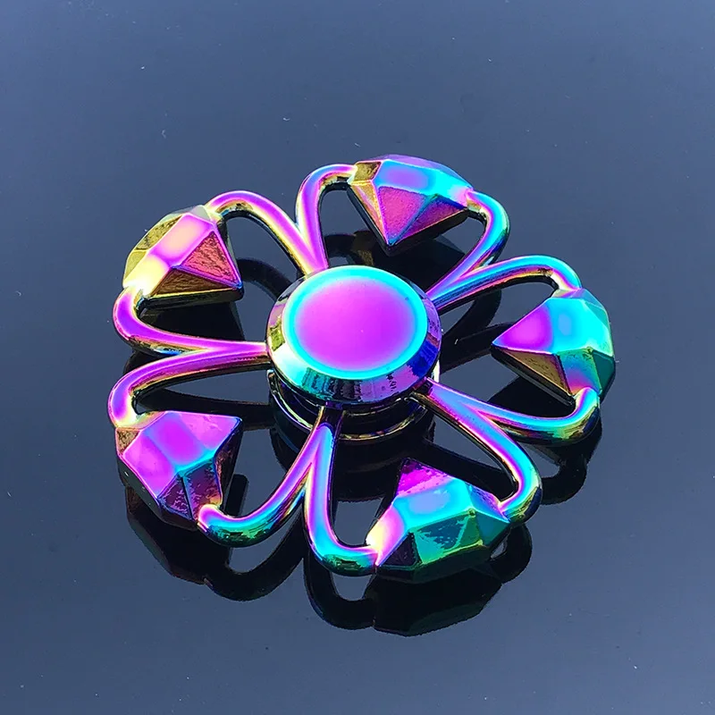 Juguetes giratorios de Metal arcoíris con rodamiento de acero inoxidable, Spinner para aliviar el estrés de alta velocidad, juguetes de ansiedad para TDAH para chico adulto