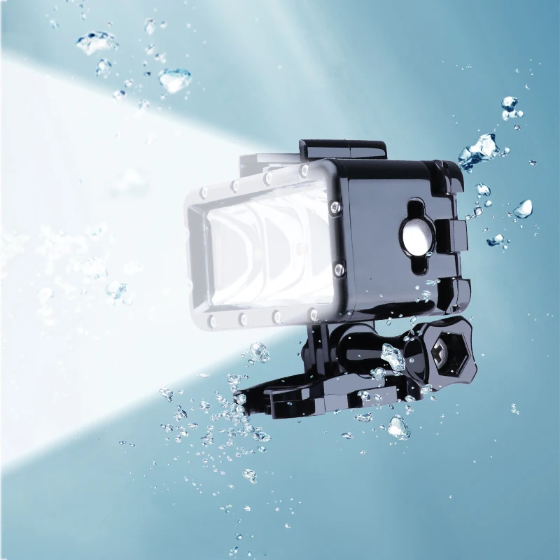 Luz LED de relleno impermeable para buceo, luz nocturna subacuática para GoPro Hero 13 12 11 10 9 Insta360 SJCAM AKASO DJI Osmo, cámara de acción