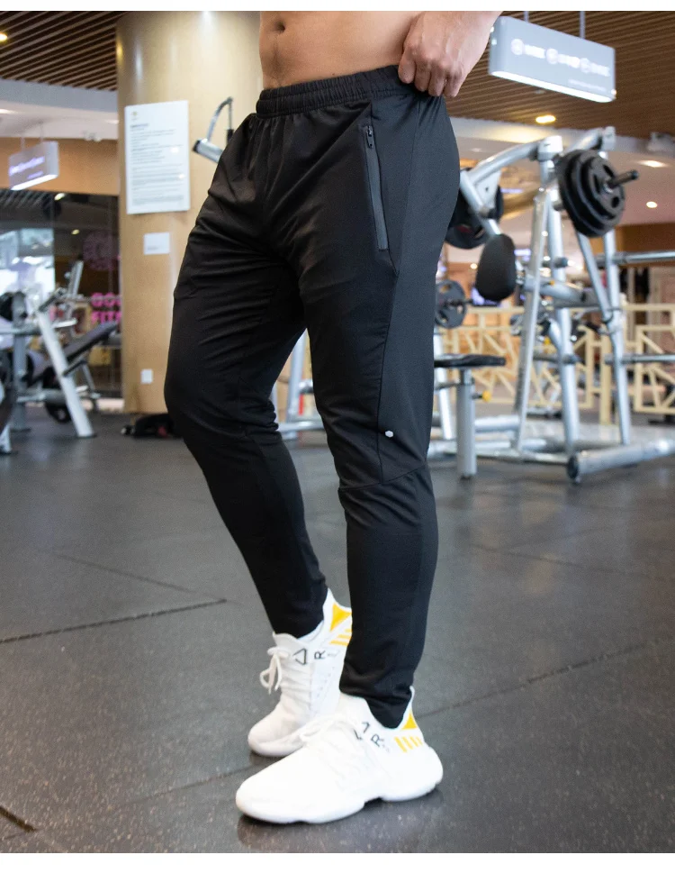 Pantalones Deportivos para Hombre, Otoño-Verano 2026, Transpirables, con Spandex, para Correr, Entrenamiento, Gimnasio, Elásticos, de Secado Rápido, con Bolsillos con Cierre