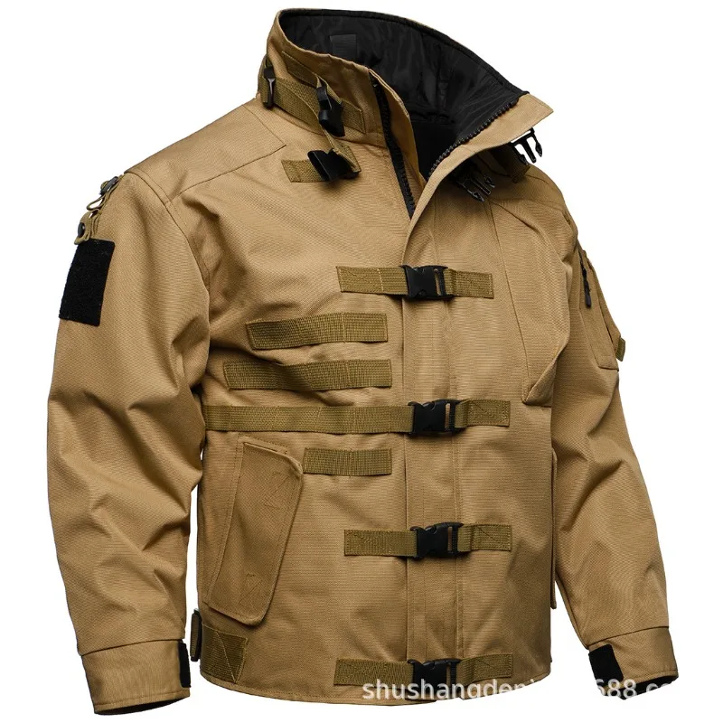 Nueva chaqueta impermeable de imitación para exteriores, chaqueta funcional, chaqueta resistente al desgaste para montañismo