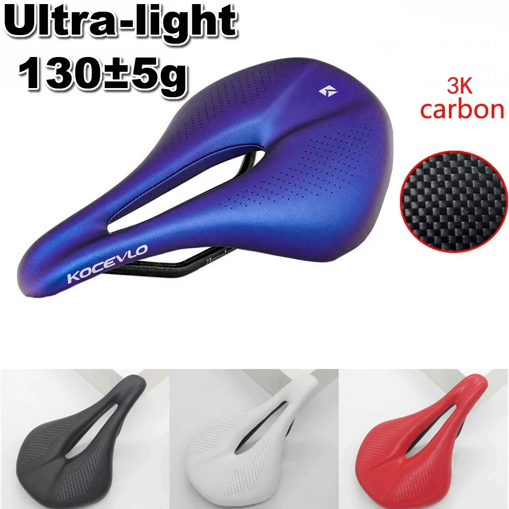 KOCEVLO-sillín de carbono para bicicleta de montaña y carretera, asiento para ciclismo de montaña, cómodo, 240x143/155mm