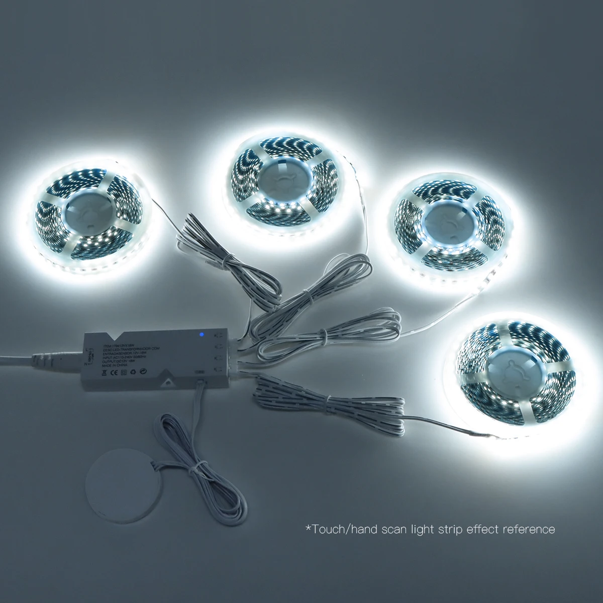 Transformador de iluminación LED DC12V 2A 3A 5A 8A, adaptador de fuente de alimentación, puerto Dupont, controlador de tira LED, bricolaje, armario para el hogar, estante de luz