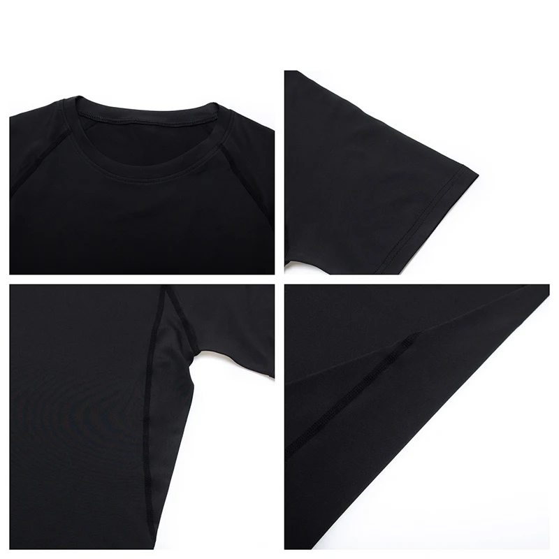 Camiseta deportiva de manga corta para hombre, camisa de compresión de secado rápido para gimnasio, Fitness, entrenamiento, correr, Rashgard