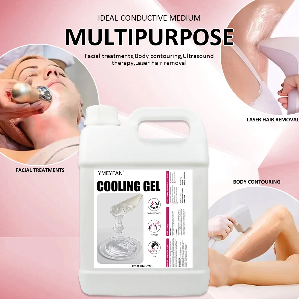Gel conductor de 84,5 oz, Radiofrecuencia y cavitacion, Gel conductor transparente para máquina ultrasónica, microcorriente facial EMS HIFU