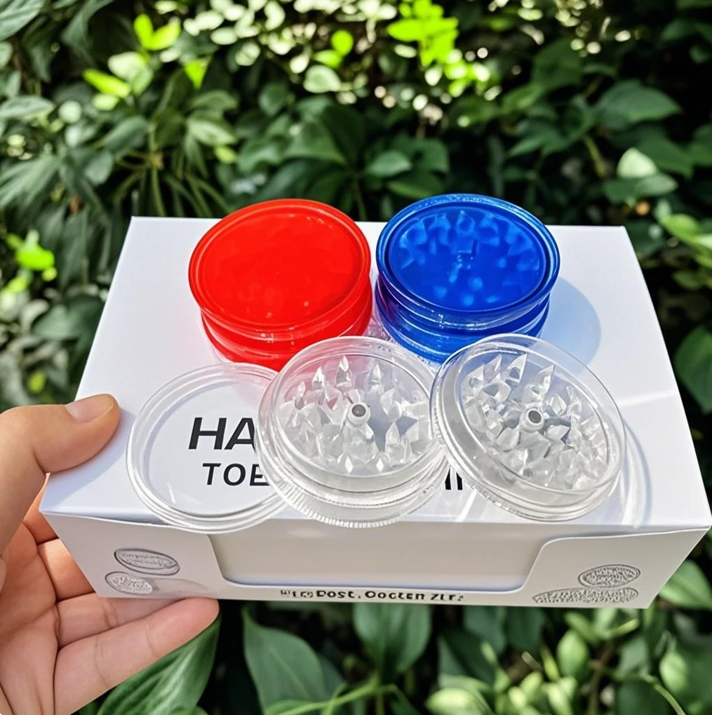 12 unids/pack diámetro: 60MM 3 capas molino de pimienta de plástico trituradora de especias mano Muller Color mezclado