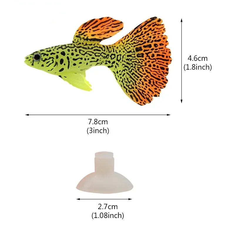 Peces de Gel de sílice vívidas, peces luminosos artificiales, pez payaso, adorno flotante para cachorros, decoraciones para acuario y pecera