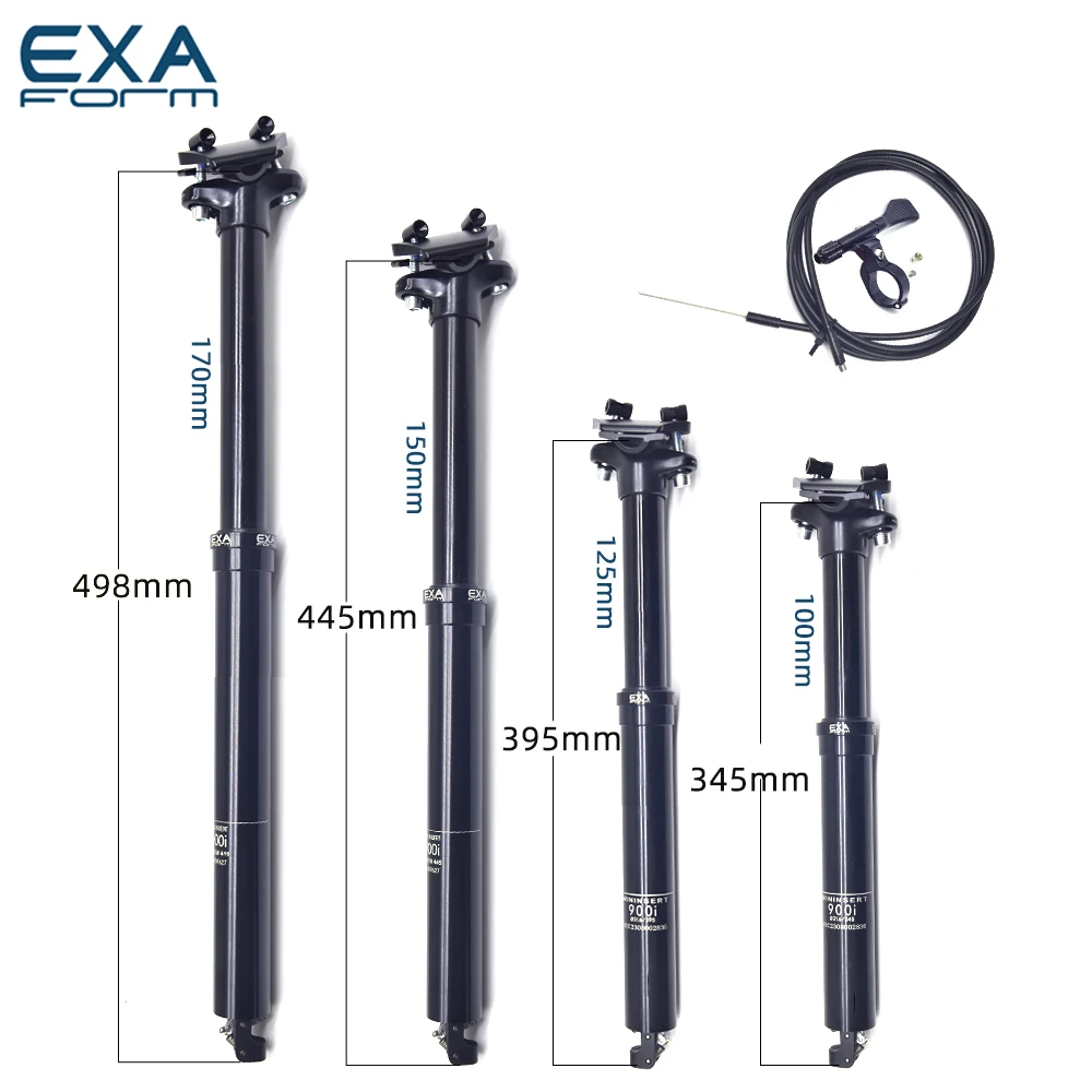 Kindshock KS EXA 900i tija de sillín 30,9/31,6*395mm Cable de bicicleta de montaña Control elevador tubo de asiento gotero de enrutamiento interno