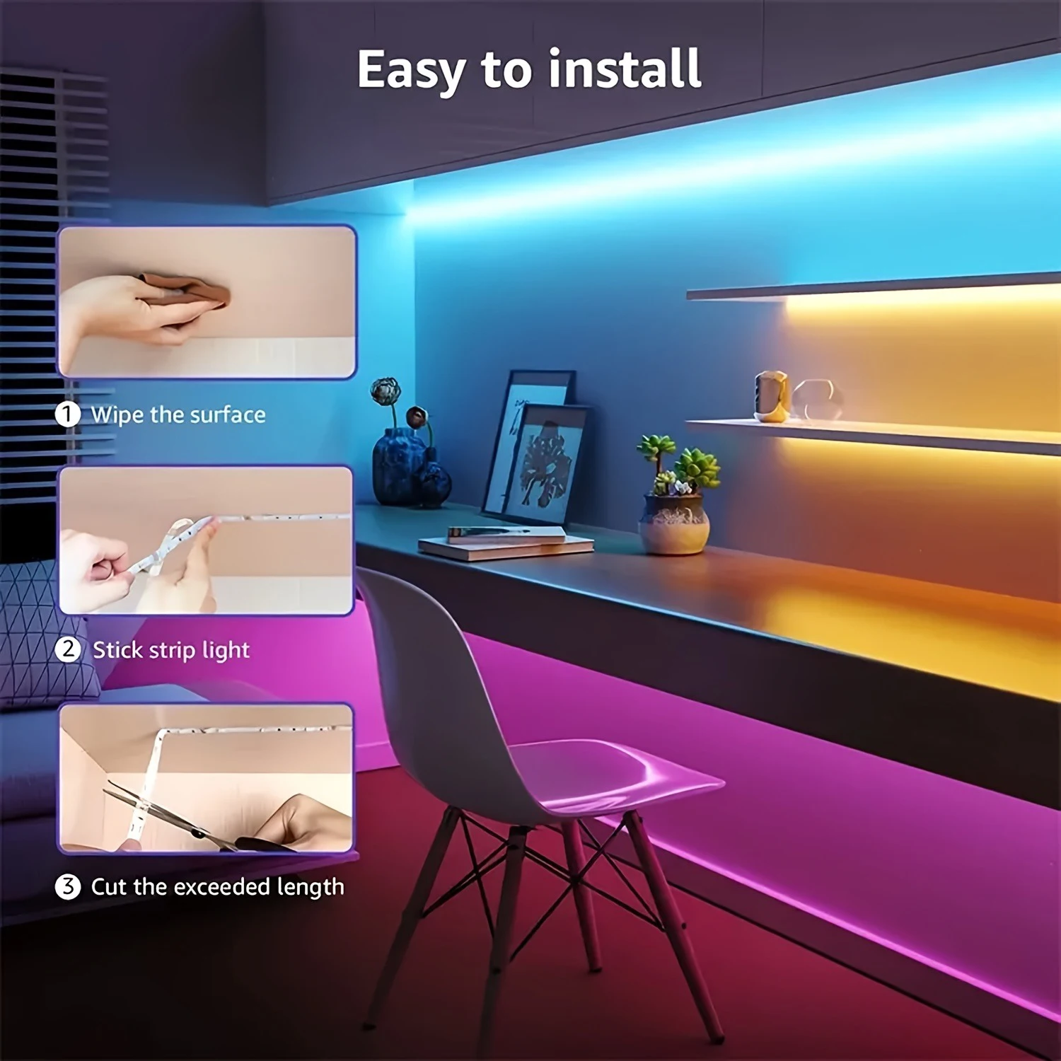 Luces LED RGB con batería, tira de luces LED USB de 5V, cinta Flexible con Control remoto por infrarrojos para decoración de retroiluminación de TV y habitación del hogar