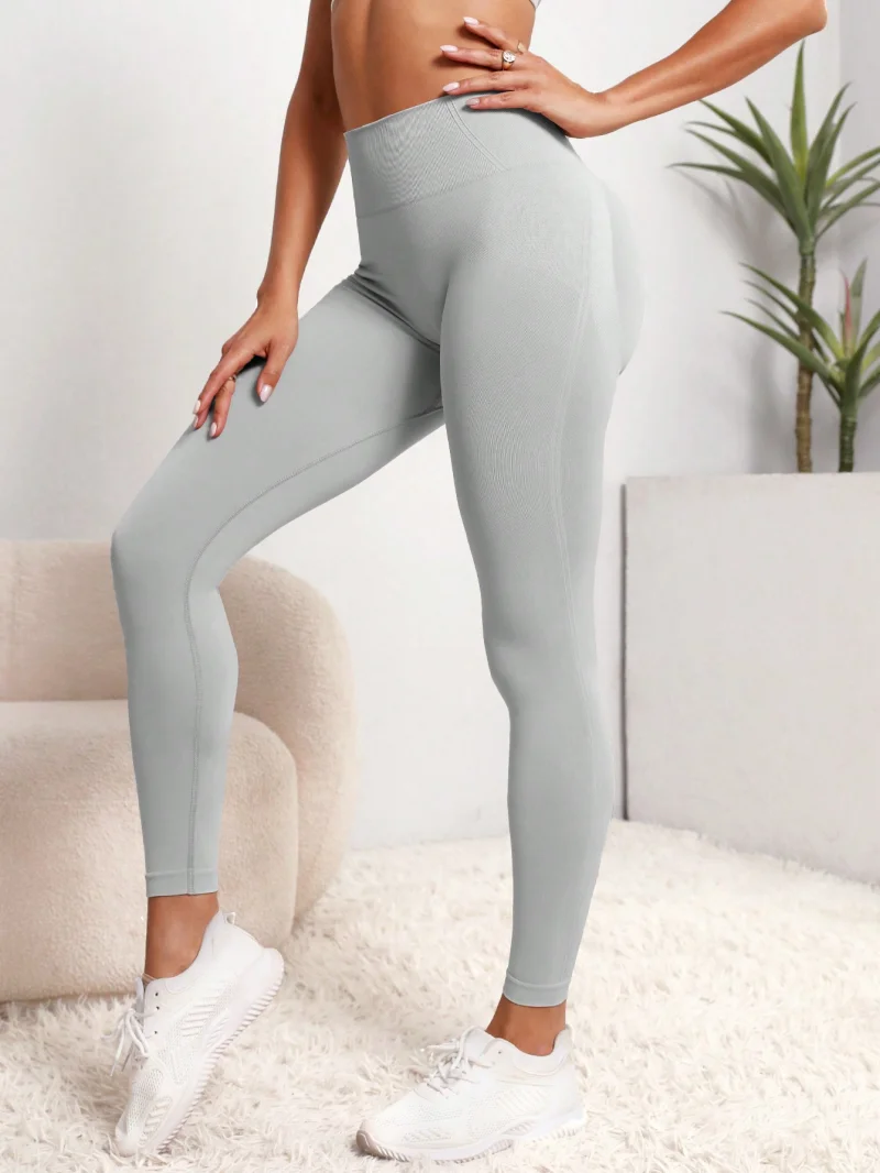 Mallas sin costuras para gimnasio para mujer, pantalones deportivos para Yoga, pantalones elásticos de cintura alta para Fitness, pantalones deportivos