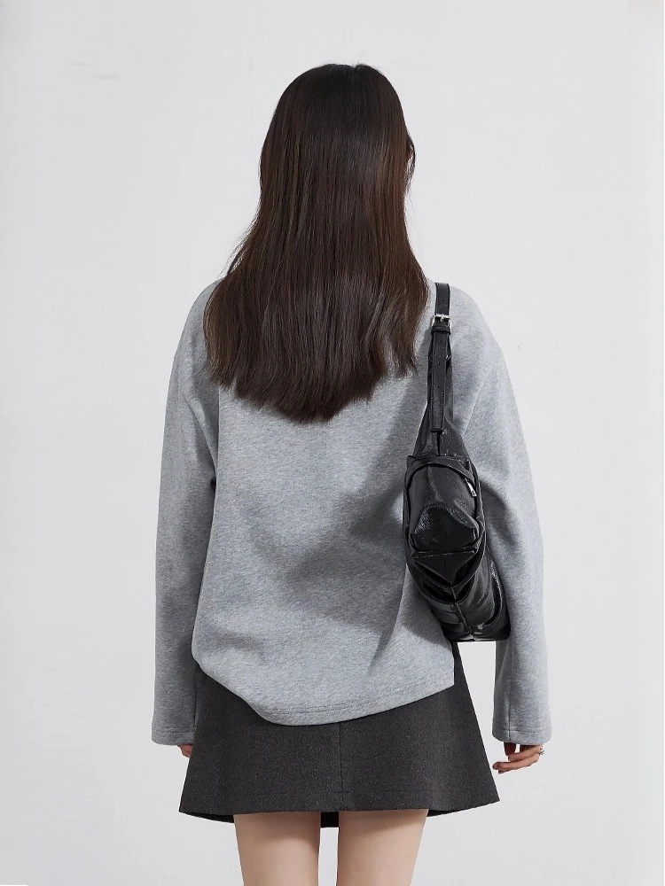 CHIC VEN moda mujer faldas sólido nuevo de cintura alta A-line Slim señoras media falda cadera abrazando Otoño Invierno 2025