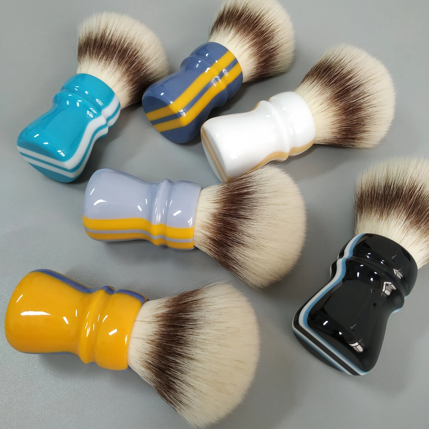 Dscosmetic Nuevo pincel de afeitar de pelo sintético suave FL para hombre, para afeitado en húmedo con mango F1