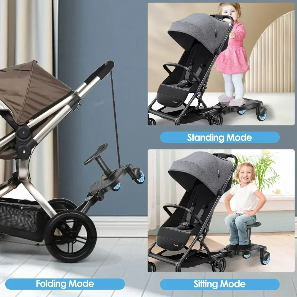 Adaptador Universal de tablero de paso para cochecitos con asiento, Jogger para segunda niños, Scooter gemelos, cochecito de bebé, parachoques