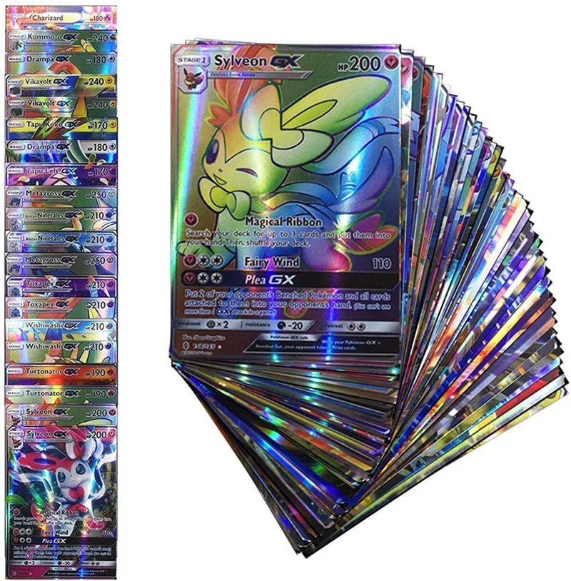 20 piezas de cartas Pokémon en inglés GX Tag Team Vmax EX Mega Shining, cartas de juego de batalla, cartas coleccionables, juguetes, regalos para niños