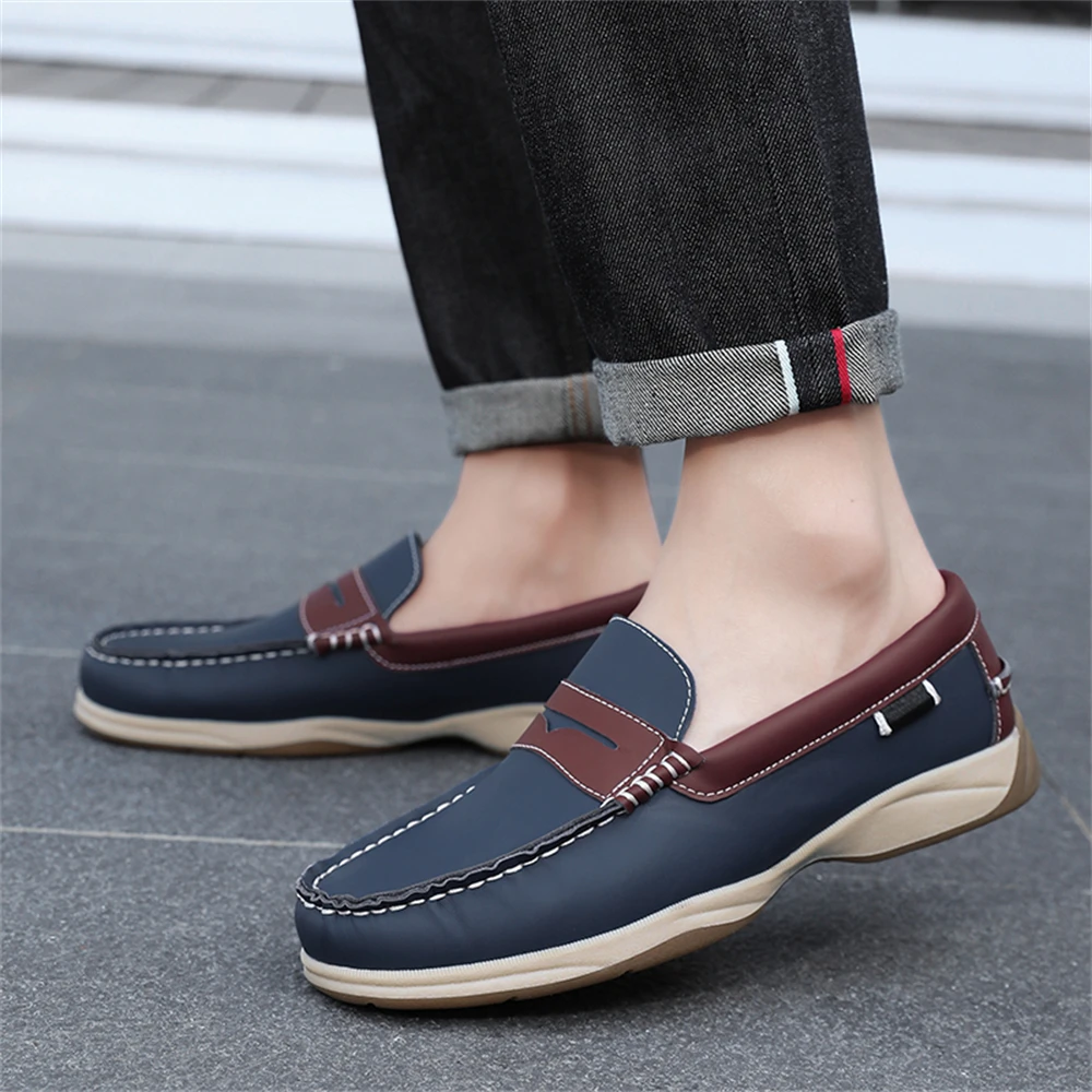 Mocasines casuales de negocios para hombres, zapatos para viajes de oficina y vacaciones, zapatos formales con suela de TPR elegantes y duraderos