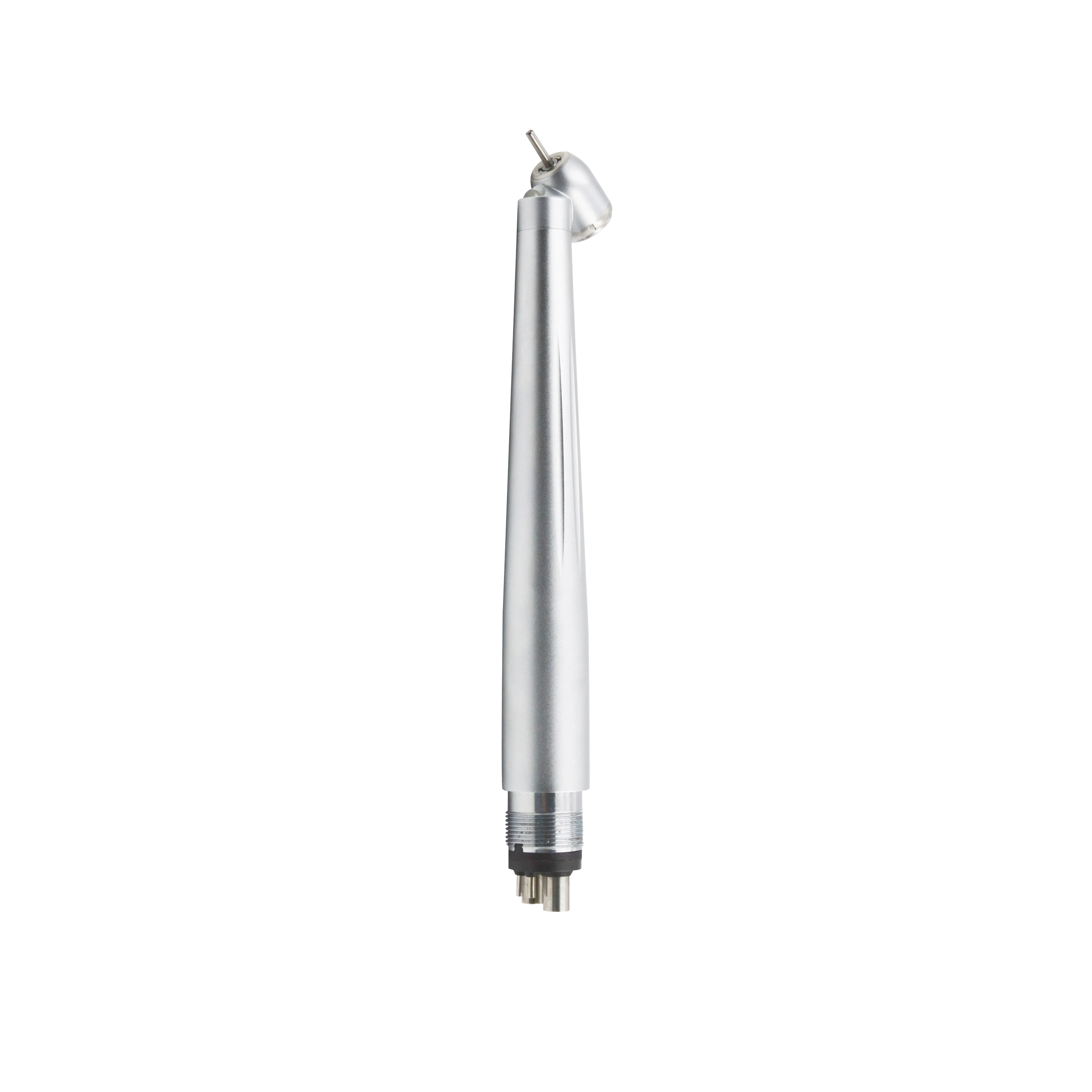 Pieza de mano dental de alta velocidad con LED, 45 grados, generador eléctrico integrado, botón pulsador, cabezal pequeño, pulverización de agua individual, 2/4 orificios