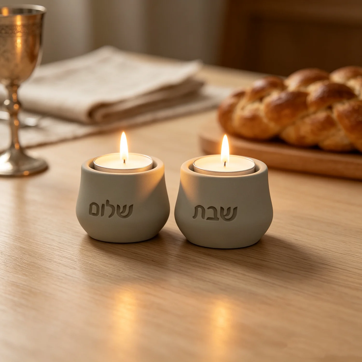 Molde de silicona para candelabro Shabbat Shalom, múltiples formas, para cemento, yeso, portavelas, molde de silicona, Judaica, Sábato