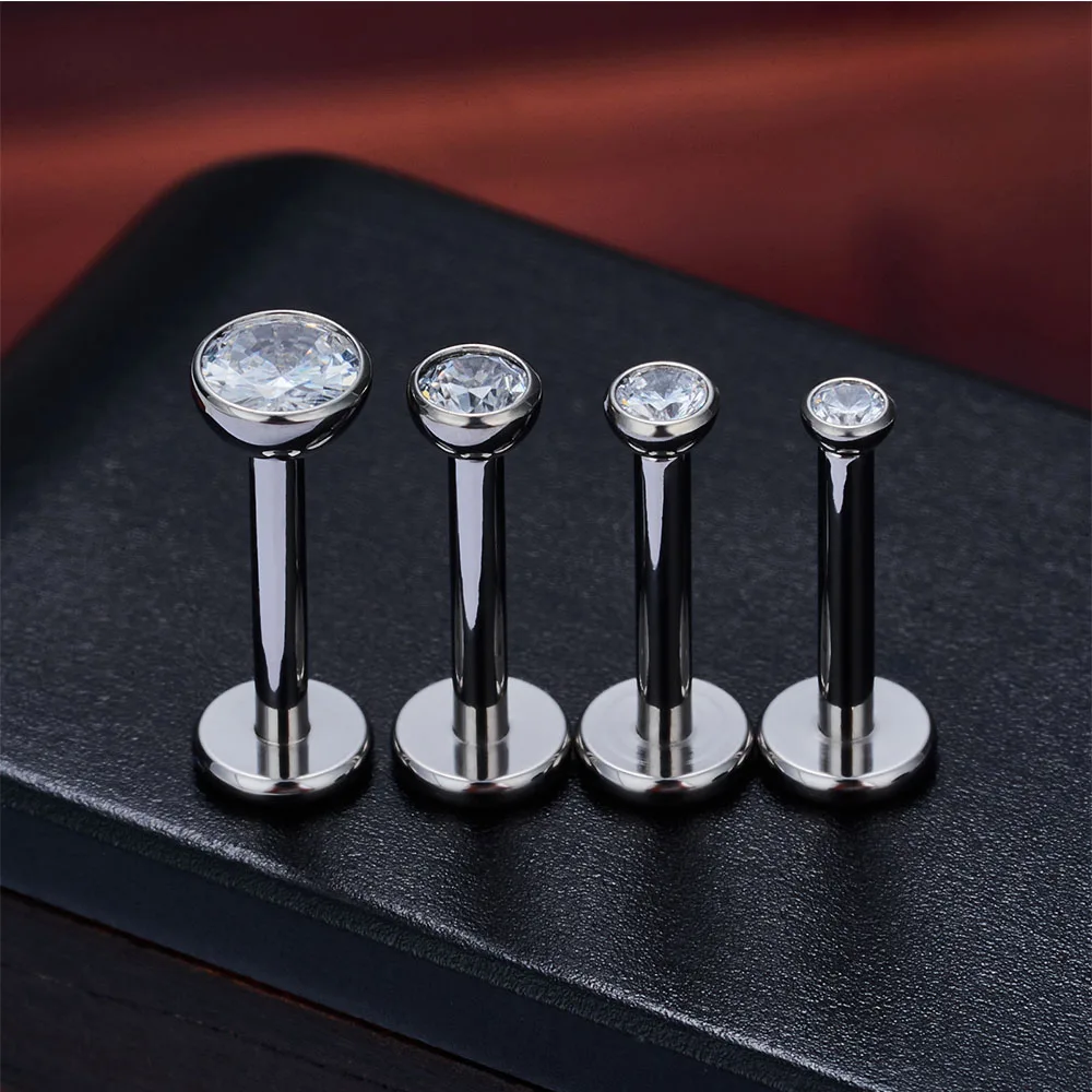10/50 Uds G23 hilo interno de titanio en forma de taza cartílago de oreja uñas joyería perforada Simple y de moda uñas de oreja labio
