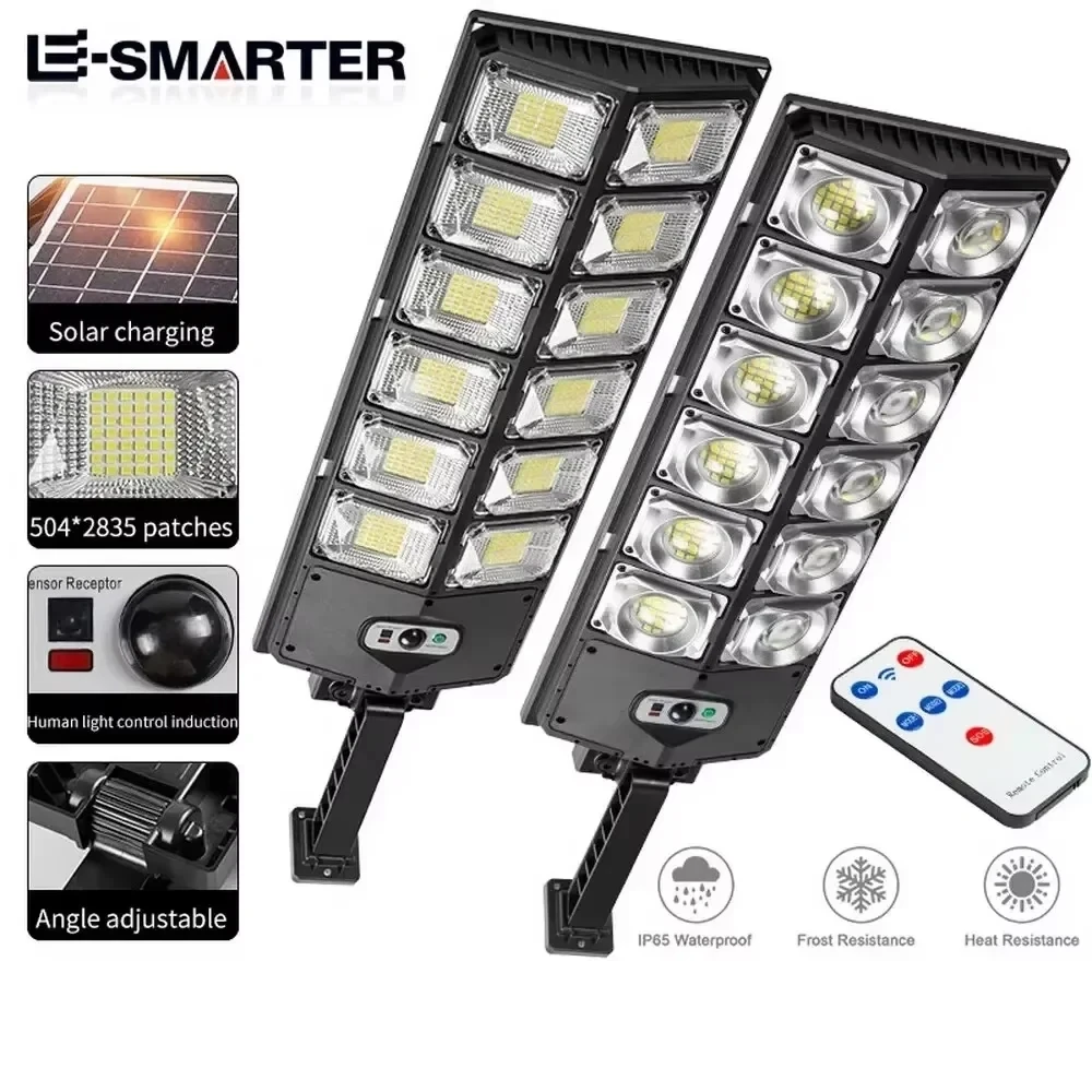 Lámpara LED superbrillante para exteriores, alimentada por energía Solar, Sensor de movimiento impermeable, luz Solar de inducción humana para jardín, patio, garaje
