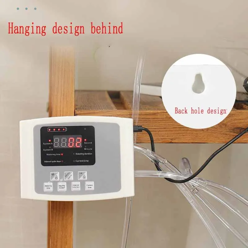 Dispositivo de riego por goteo para jardín, sistema de temporizador con controlador de doble bomba, dispositivo de riego automático inteligente de energía Solar para plantas
