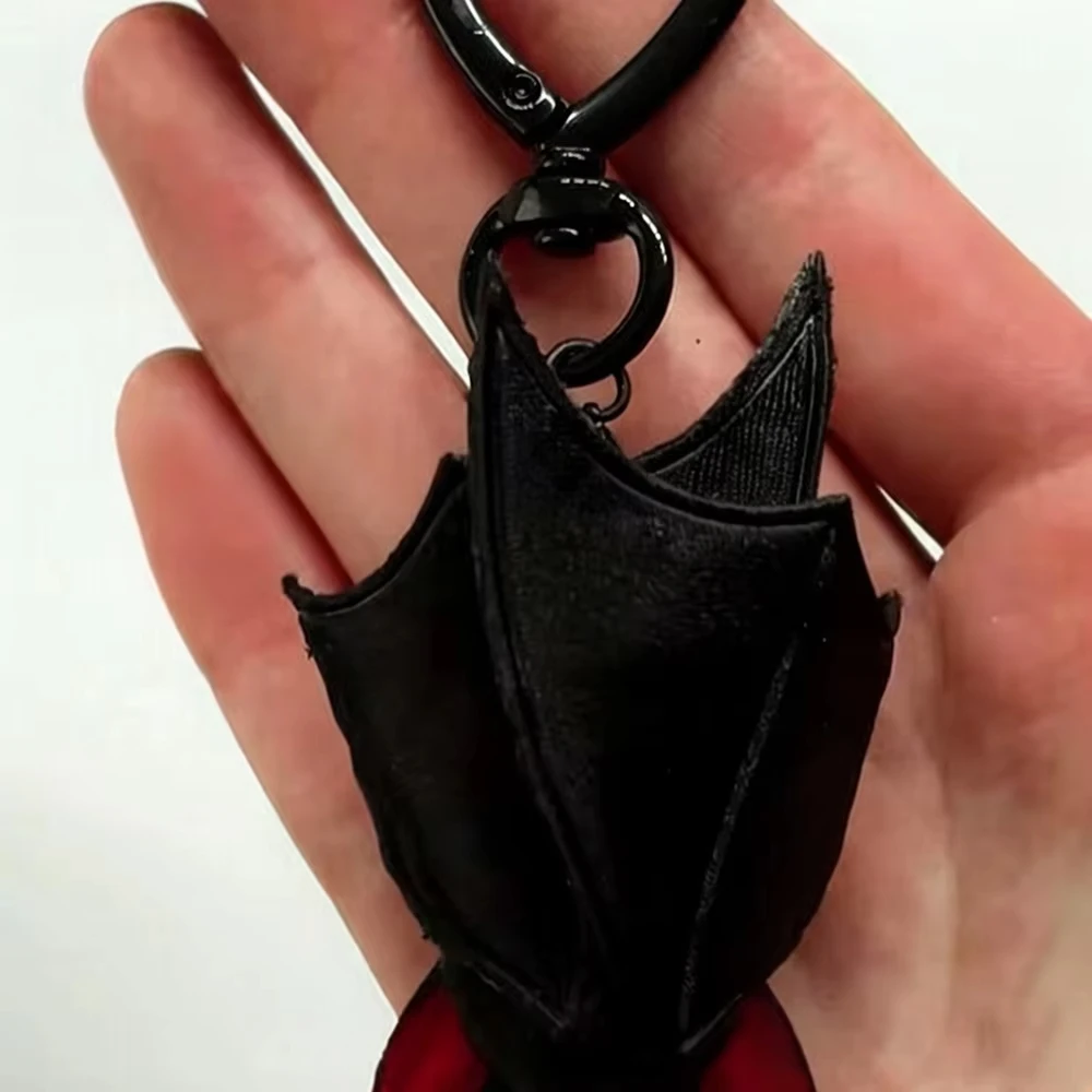 Llavero de Murciélago Negro de Peluche Jardme para Mochila, Bolso, Cartera, Llaves de Coche, Llavero de Murciélago Gótico Transformable, Regalo de Halloween