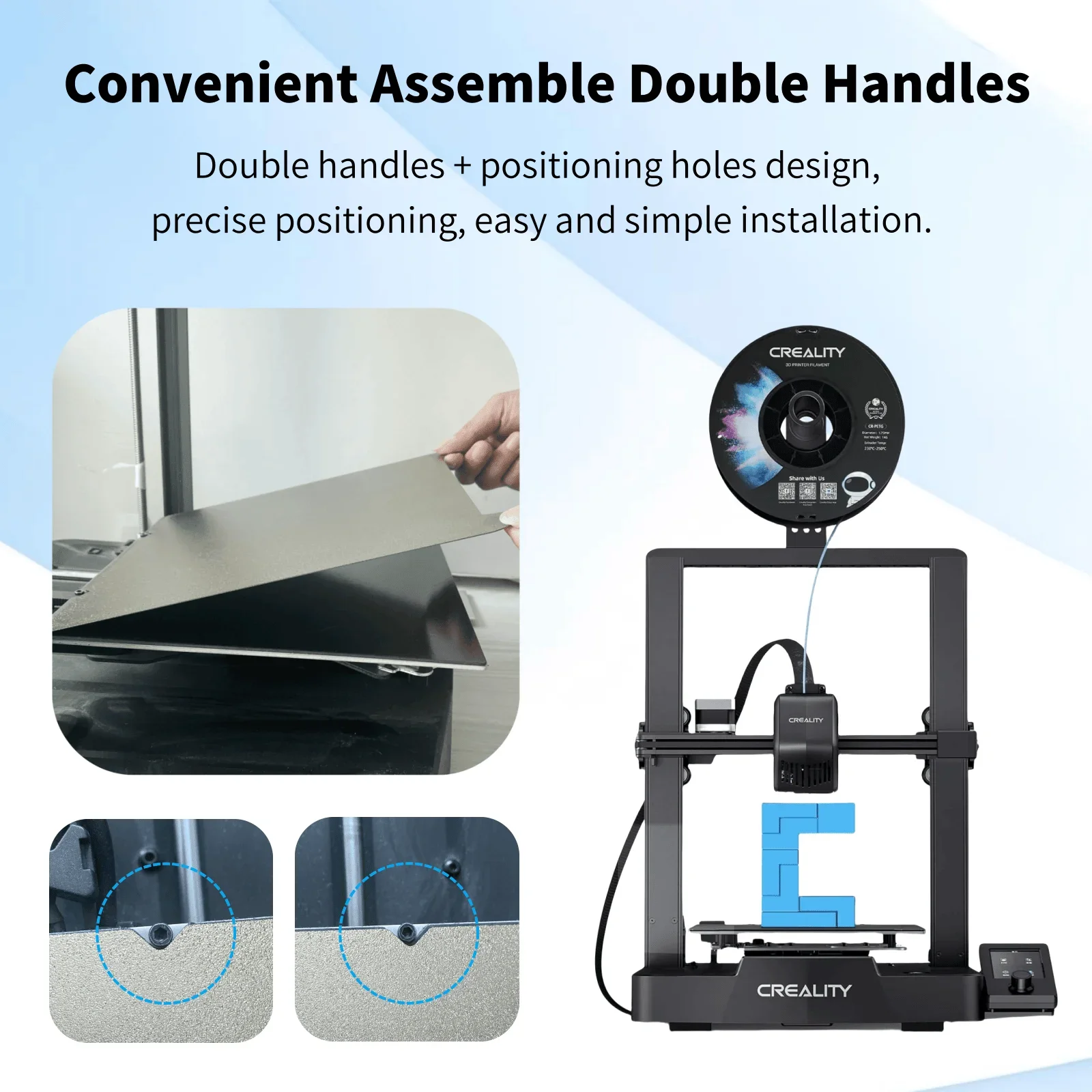 Placa de construcción PEI Creality K1 texturizada, cama K1C H1H PEO, hoja magnética suave para impresora 3D Ender 5 S1 Ender 3 V3 Se, 235x235