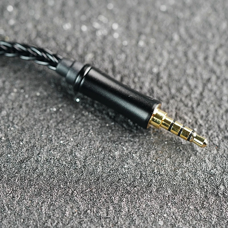 Cable de Actualización para Auriculares XINHS de 8 Hilos Negros con Micrófono