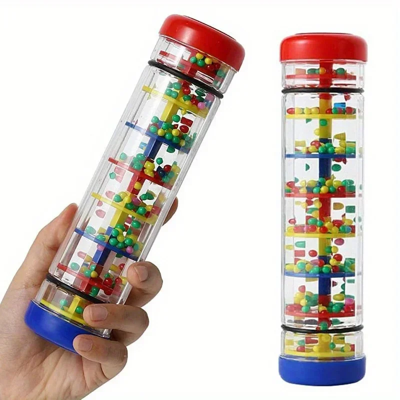 Juguete Musical Rainmaker, palo de lluvia, campana, juguete para sacudir la mano, juguete sensorial Montessori, instrumento educativo para bebé, 1 ud.