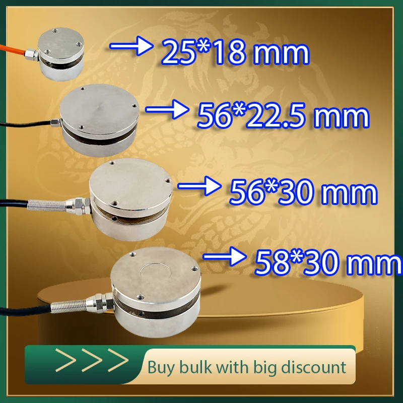 Sensor de Celda de Carga Mini de Múltiples Tamaños 50kg 100kg 1t 2t 3t 5t, Sensor de Fuerza de Rayos para Automatización y Medición Industrial