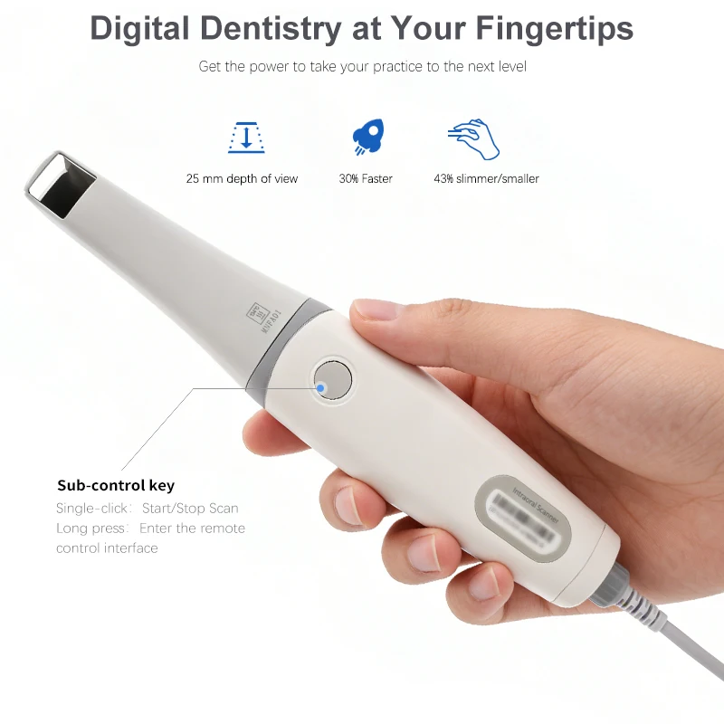 Escáner Intraoral Digital Dental, Escaneo Inteligente con IA, Visor 3D en Línea