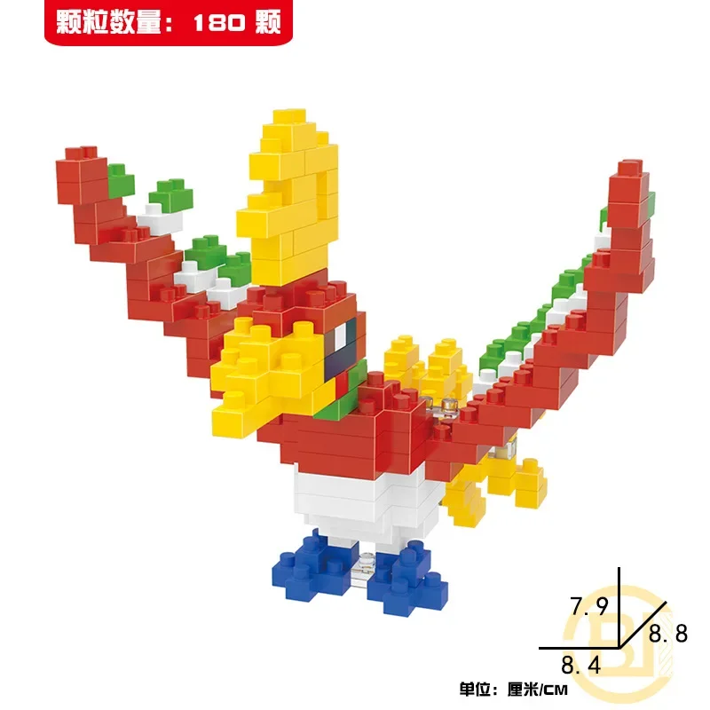 Mini bloques de construcción de dibujos animados de Pokémon DIY, Pikachu, Charizard, Eevee, Mewtwo, Anime, montar, modelo de acción, muñecas, Juguetes