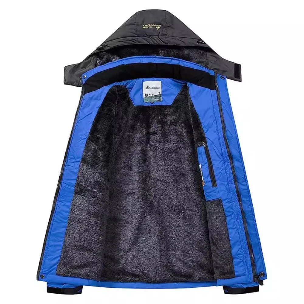 Parkas de invierno para hombre, chaqueta para exteriores, forro polar grueso, cortavientos impermeable cálido, chaquetas de esquí, abrigo grueso para escalar, gran oferta