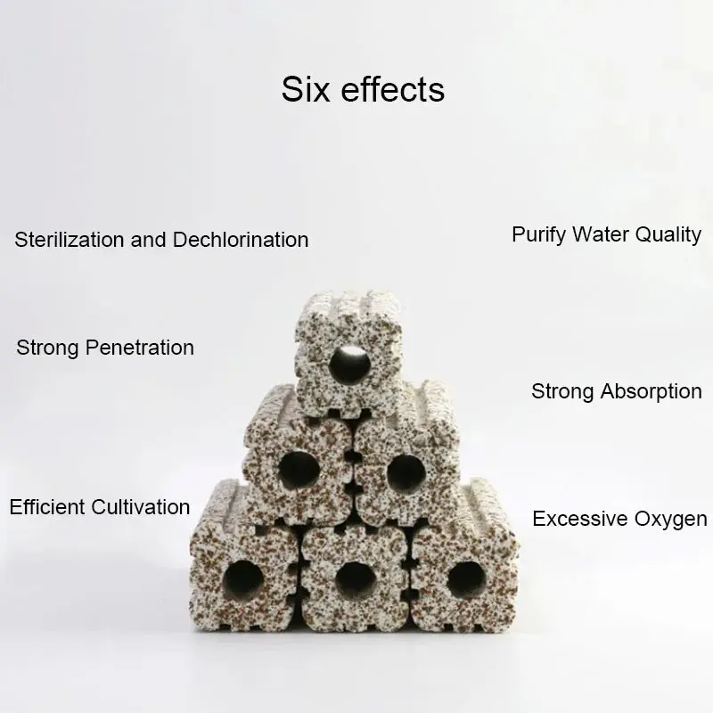 Filtro de acuario Nano bioquímico, medios para el hogar, bacterias nitrificantes, accesorios para pecera, limpieza de agua, 5 uds.
