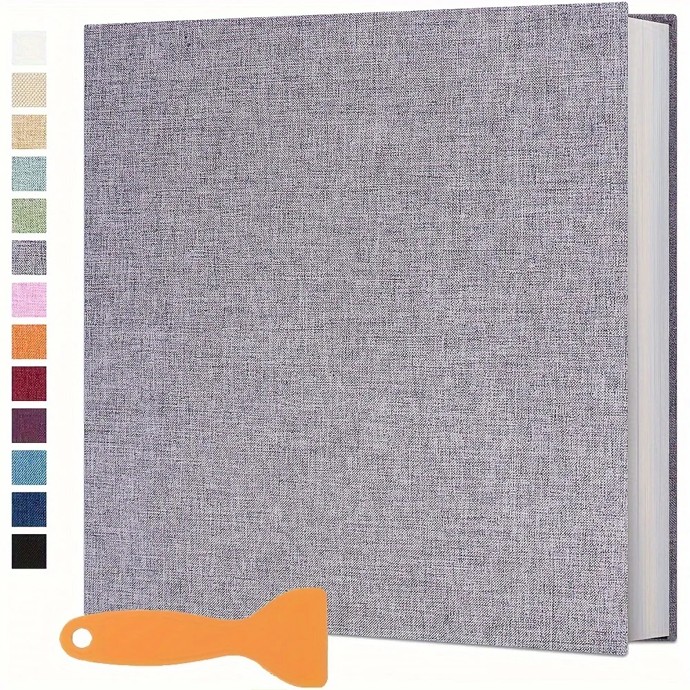 Álbum de fotos grande de Color sólido, estantería autoadhesiva, 20 hojas/40 páginas, almacenamiento de fotos de boda, aniversario familiar de bebé