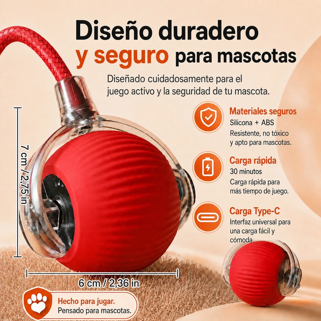 Nuevo Juguete Interactivo para Gatos, Pelota Automática Rodante, Recargable, Inteligente, para Gatitos