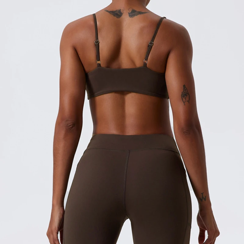 Nuevo sujetador deportivo push-up de verano para mujer, top transpirable y suave para yoga, top corto sin espalda para fitness, ropa interior de gimnasio, top corto para mujer