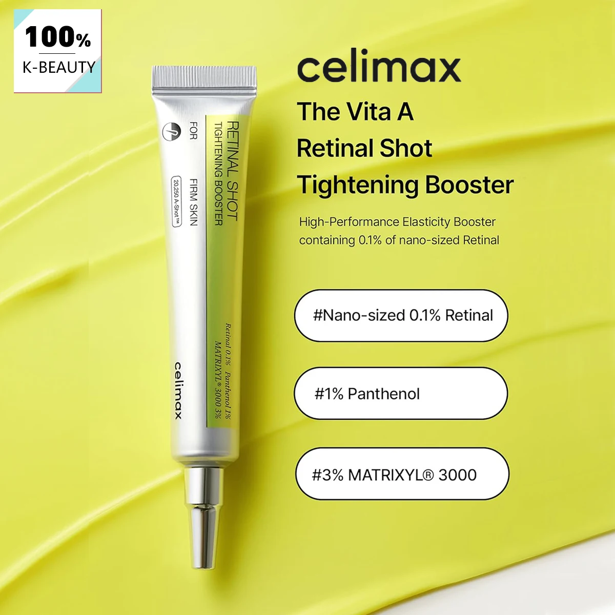 Celimax THE VITA-A RETINAL SHOT TIGHTENING BOOSTER, Hidratante, Reafirmante y Minimizador de Poros, Cuidado de la Piel Coreano, Maquillaje Coreano