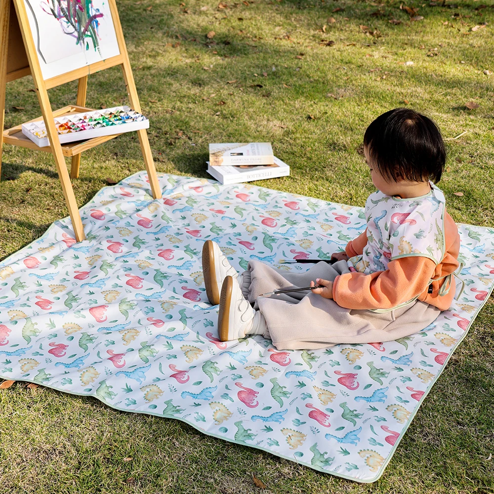 Elinfant, 1 unidad, alfombrilla para silla alta de bebé, alfombrilla portátil para silla de comedor de bebé, alfombrilla impermeable para derrames, Protector de suelo antideslizante, alfombrilla contra salpicaduras