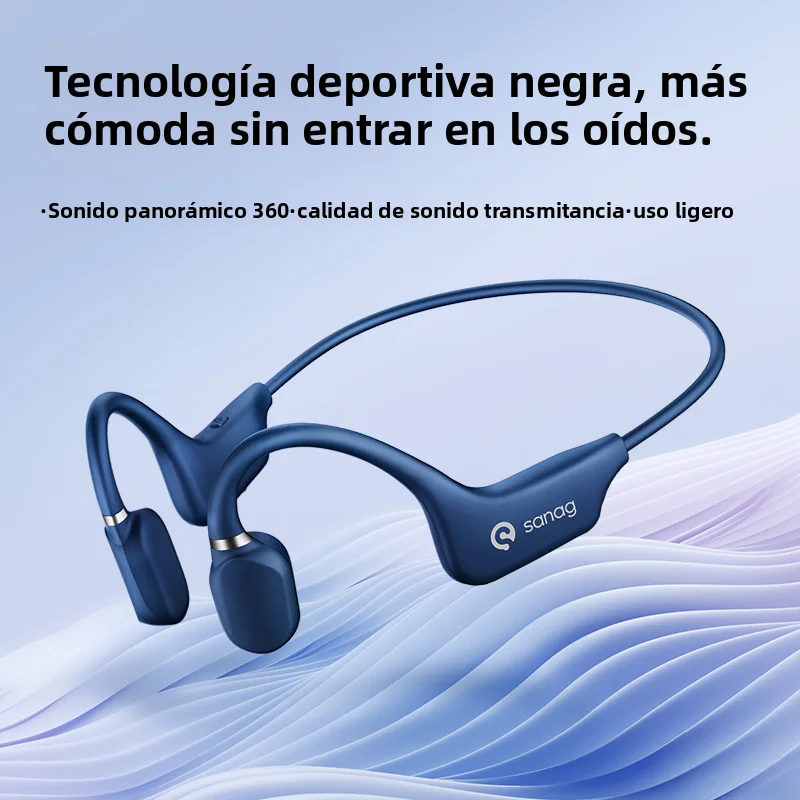 Sanag A5X auriculares de conducción ósea verdadera auriculares inalámbricos deportivos de oreja abierta auriculares Bluetooth sonido estéreo 3D auriculares de elección de venta Flash