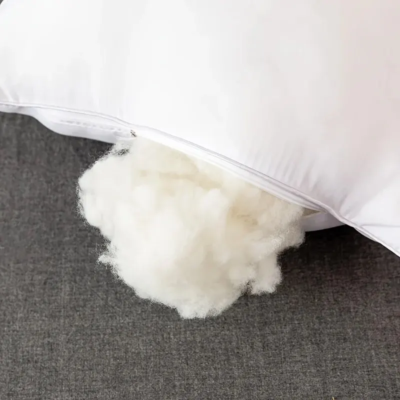Almohada blanca de rebote para espalda, Color sólido, suave y cómoda, para dormitorio, cama, sueño, 5 estrellas, Hotel, hogar, almohada individual para adultos, 1 ud.