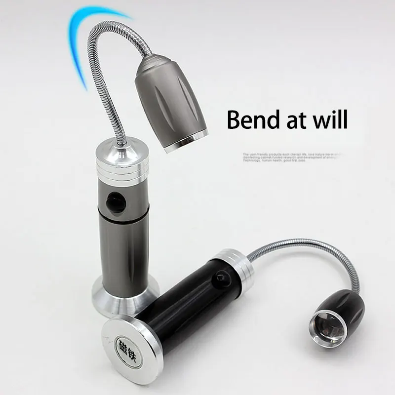 Linterna LED Luz para barbacoa al aire libre Lámpara de parrilla superbrillante con zoom ajustable 360 °   Antorcha de trabajo de emergencia para acampar con base magnética