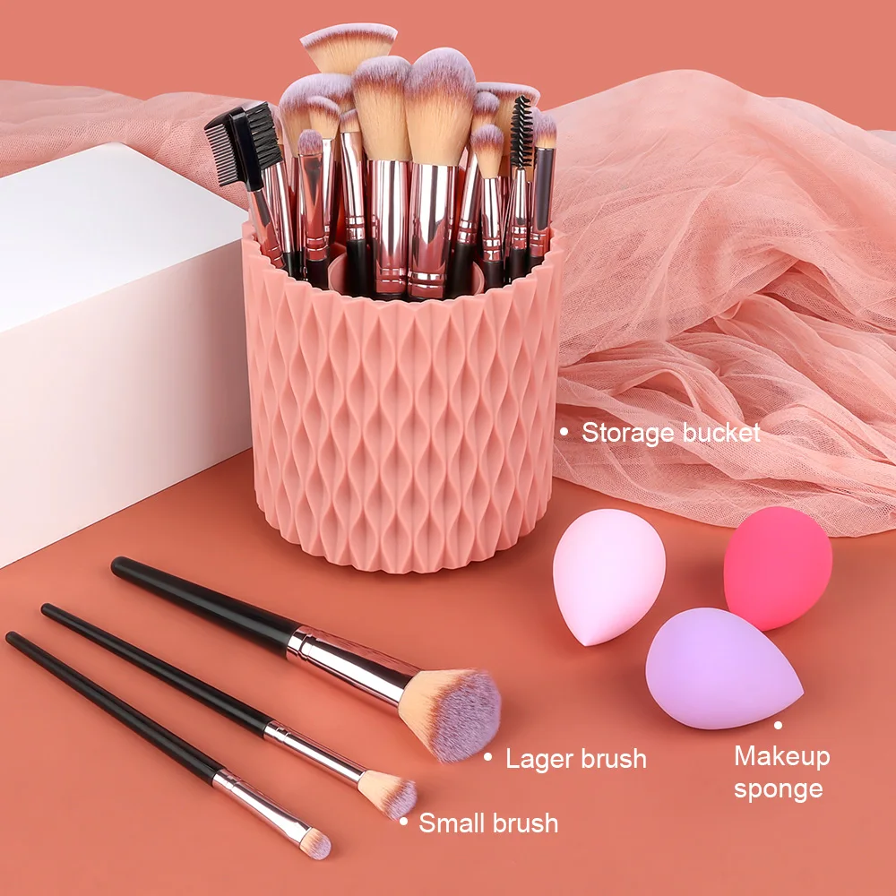 Juego de brochas de maquillaje de 3-20 piezas, sombra de ojos, base, colorete, resaltador, corrector, herramienta de belleza femenina, esponjas de belleza, esponjas para pulgar