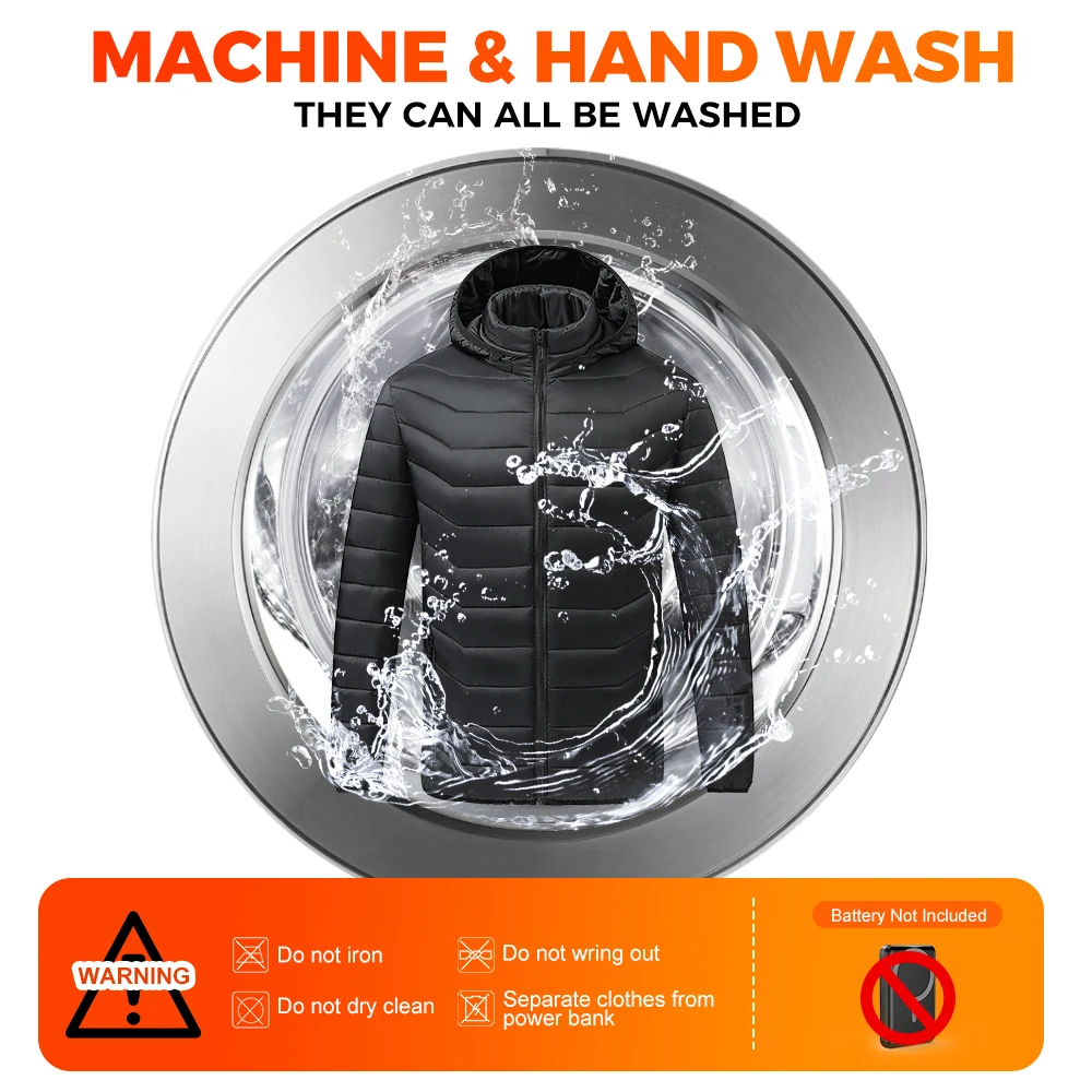 TODWARM Chaqueta calefactable de 26 áreas, chaqueta de invierno para motocicleta para hombre y mujer, chaqueta con calefacción eléctrica USB, chaleco calefactable, tela térmica para Moto