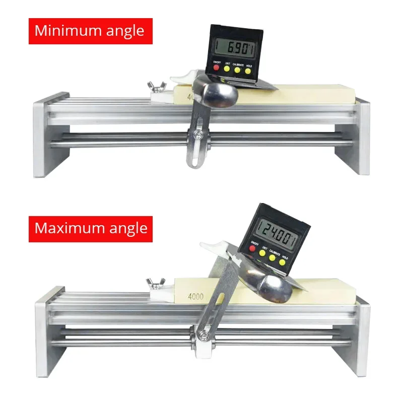 Afilador de Cuchillos Profesional de Ángulo Fijo Ajustable, Herramienta de Afilado para Cocina y Trabajos en Madera, No Incluye Piedra de Afilar