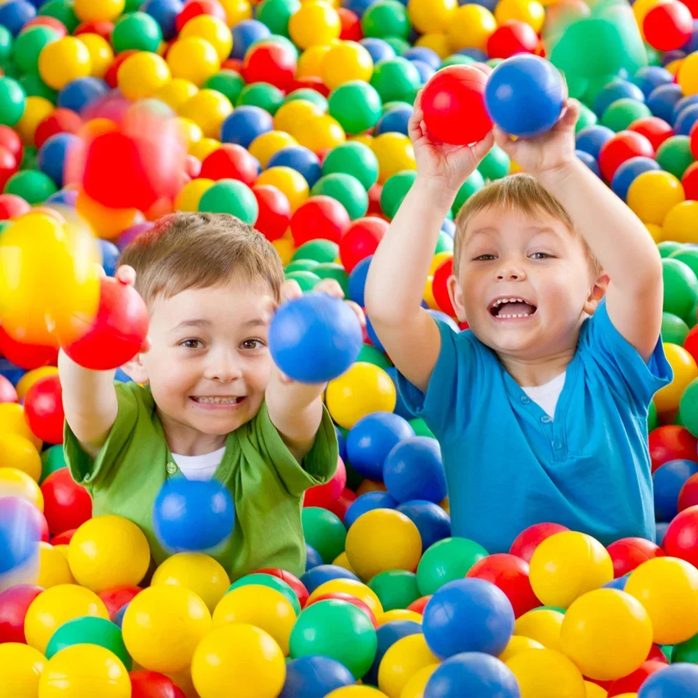 Pelota de plástico suave ecológica para niños, juguete divertido para piscina, casa de juegos gruesa, carpas al aire libre